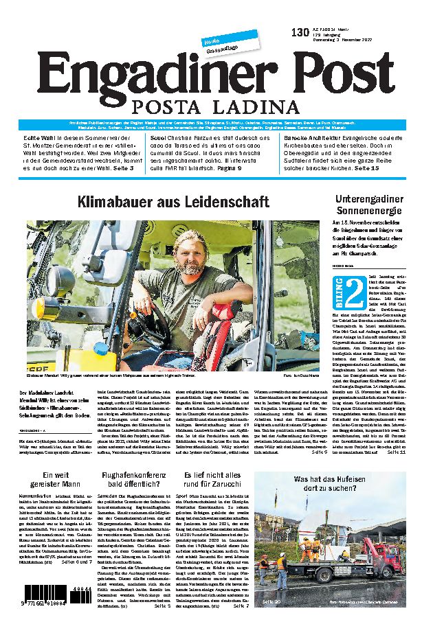 Engadiner Post Nr. 130 vom Donnerstag, 03.11.2022