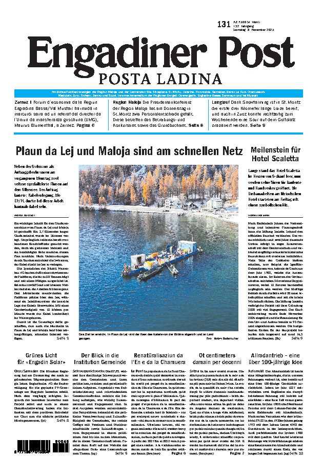 Engadiner Post Nr. 131 vom Samstag, 08.11.2025