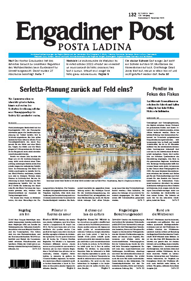 Engadiner Post Nr. 132 vom Donnerstag, 09.11.2023