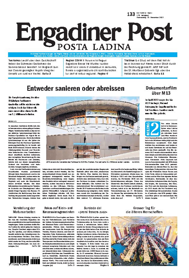 Engadiner Post Nr. 133 vom Donnerstag, 10.11.2022