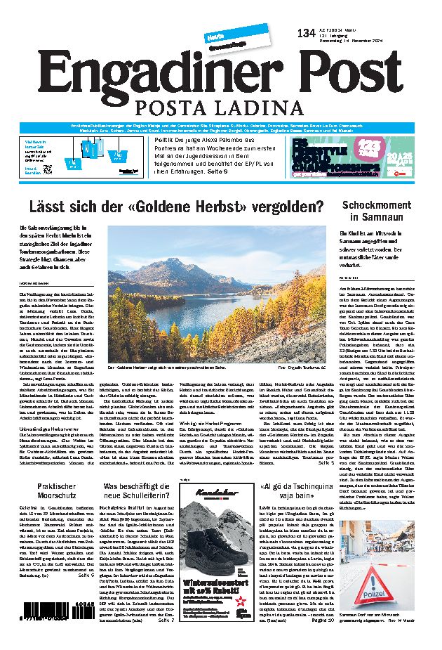 Engadiner Post Nr. 134 vom Donnerstag, 14.11.2024