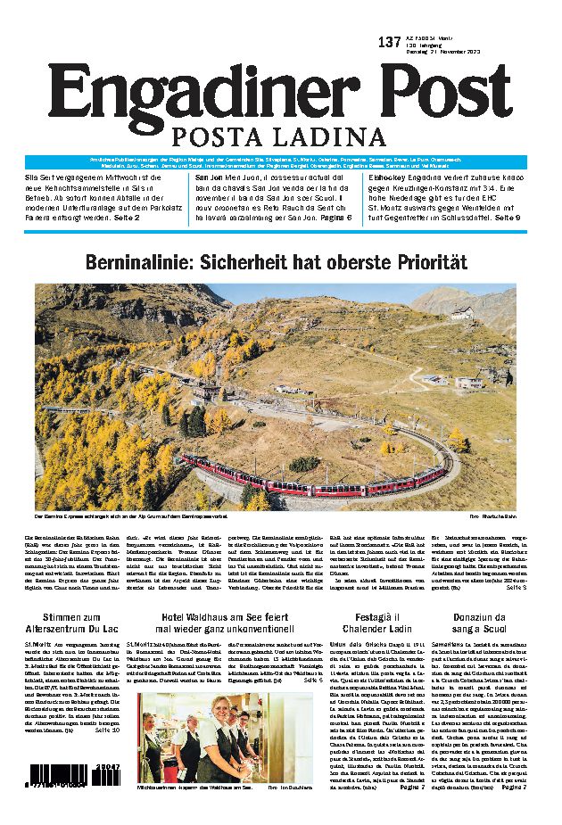 Engadiner Post Nr. 137 vom Dienstag, 21.11.2023