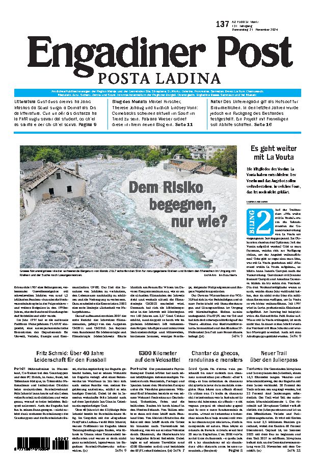 Engadiner Post Nr. 137 vom Donnerstag, 21.11.2024