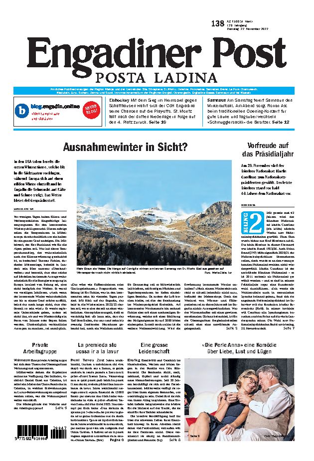 Engadiner Post Nr. 138 vom Dienstag, 22.11.2022