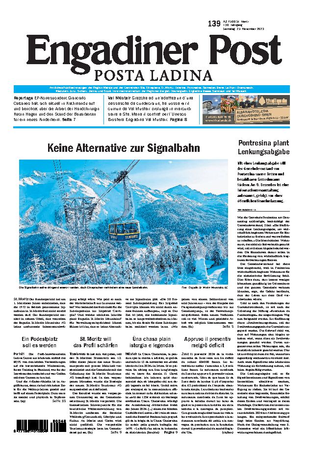 Engadiner Post Nr. 139 vom Samstag, 25.11.2023