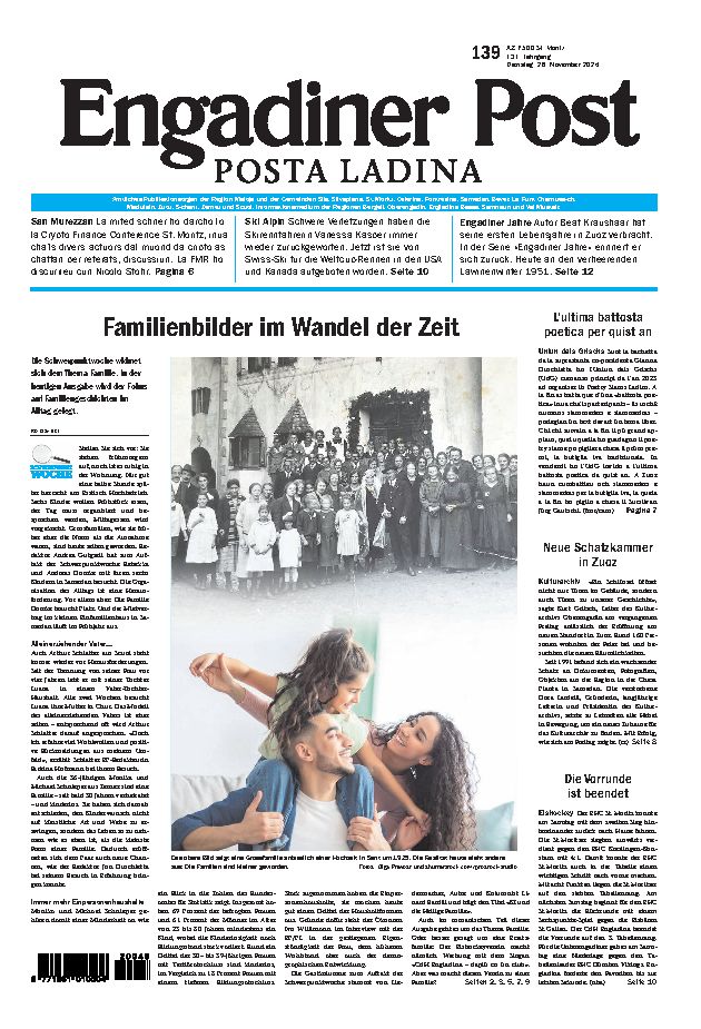 Engadiner Post Nr. 139 vom Dienstag, 26.11.2024