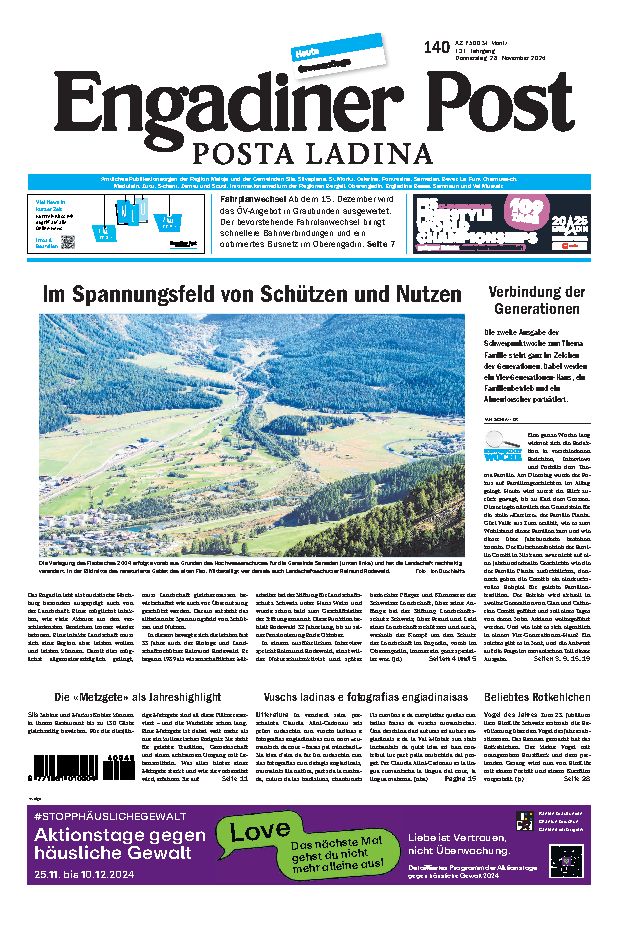 Engadiner Post Nr. 140 vom Donnerstag, 28.11.2024
