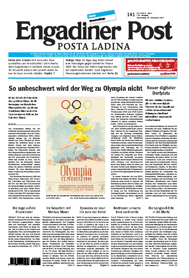 Engadiner Post Nr. 141 vom Donnerstag, 30.11.2023
