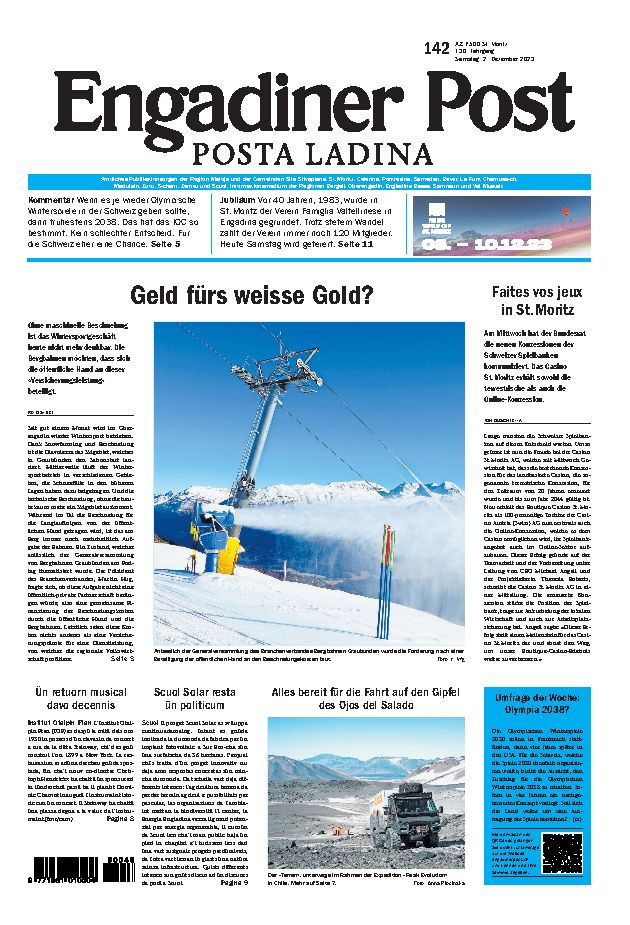 Engadiner Post Nr. 142 vom Samstag, 02.12.2023