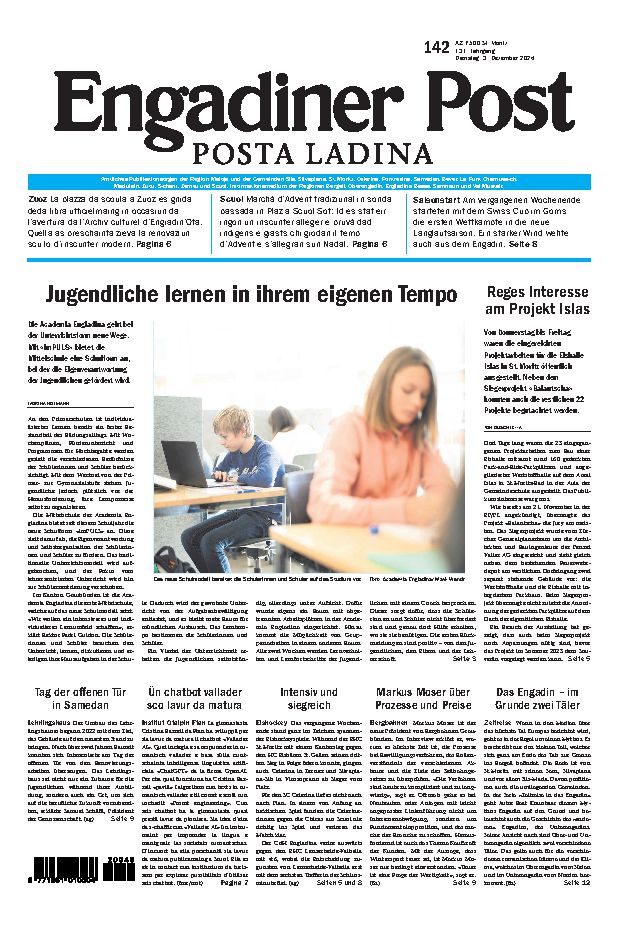 Engadiner Post Nr. 142 vom Dienstag, 03.12.2024