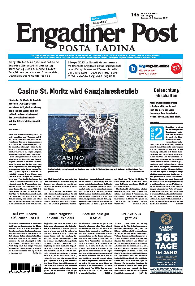 Engadiner Post Nr. 145 vom Donnerstag, 08.12.2022