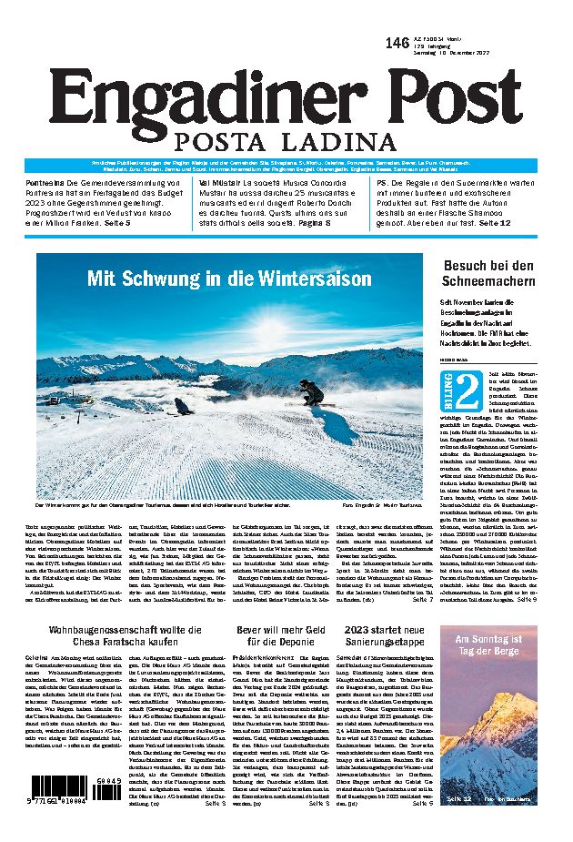 Engadiner Post Nr. 146 vom Samstag, 10.12.2022