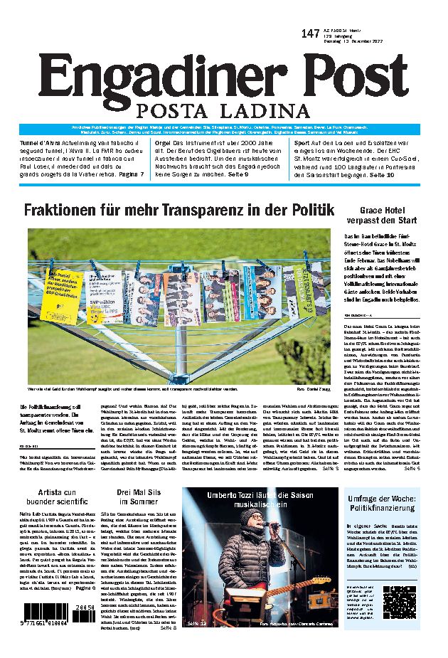 Engadiner Post Nr. 147 vom Dienstag, 13.12.2022