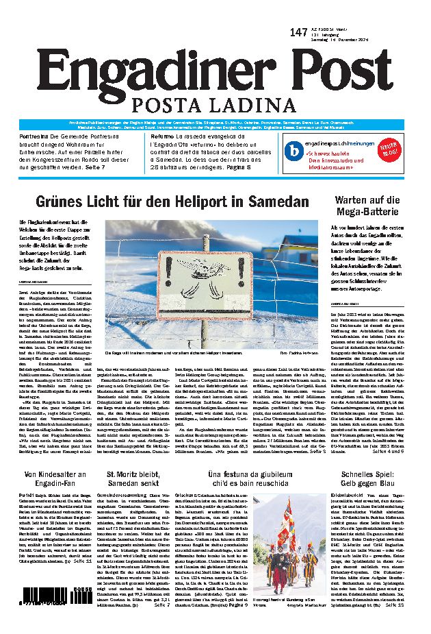 Engadiner Post Nr. 147 vom Samstag, 14.12.2024