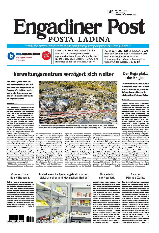 Engadiner Post Nr. 149 vom Samstag, 17.12.2022