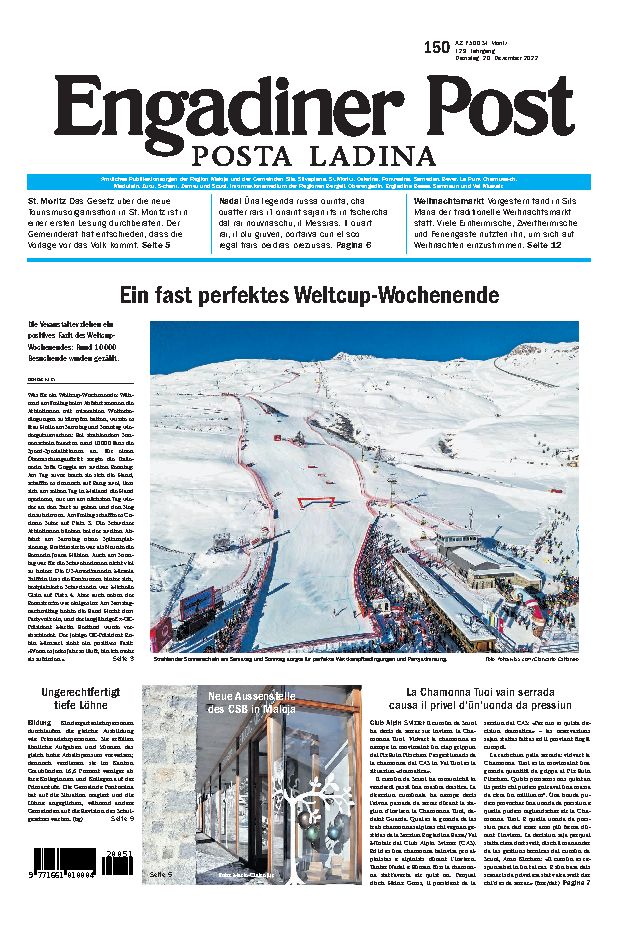 Engadiner Post Nr. 150 vom Dienstag, 20.12.2022