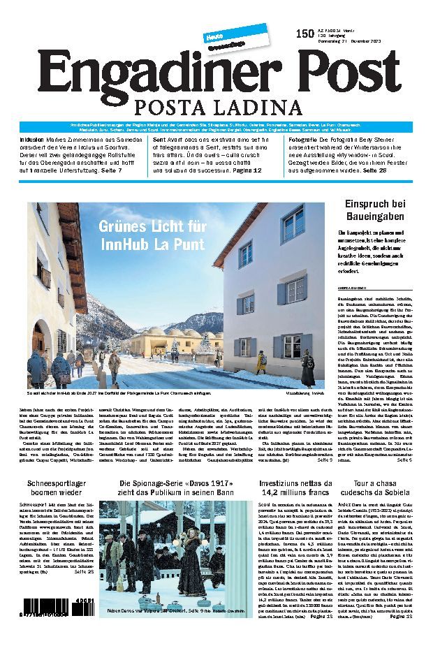 Engadiner Post Nr. 150 vom Donnerstag, 21.12.2023