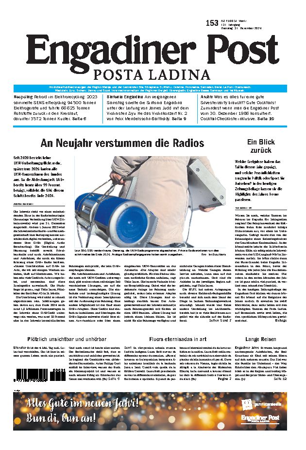 Engadiner Post Nr. 153 vom Dienstag, 31.12.2024